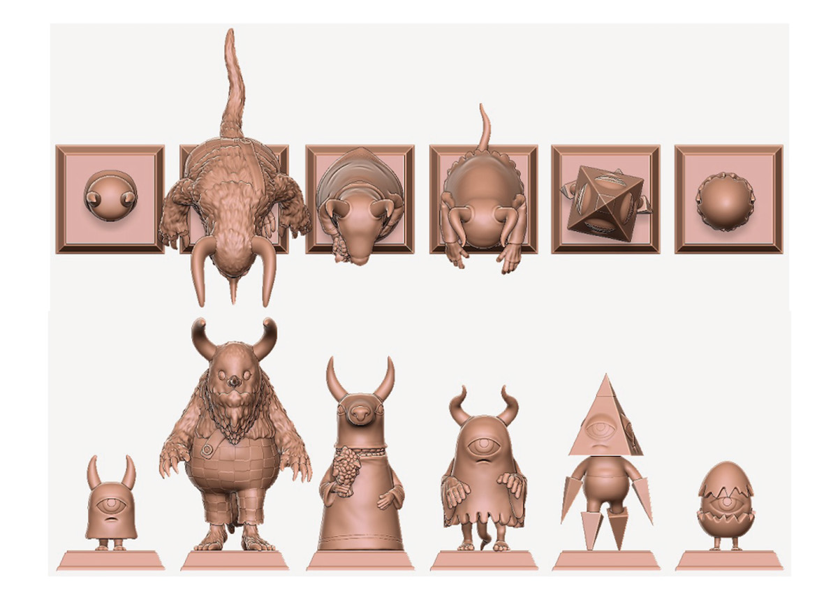 junaida展 オリジナルグッズ 「怪物園 フィギュア」「街どろぼう 