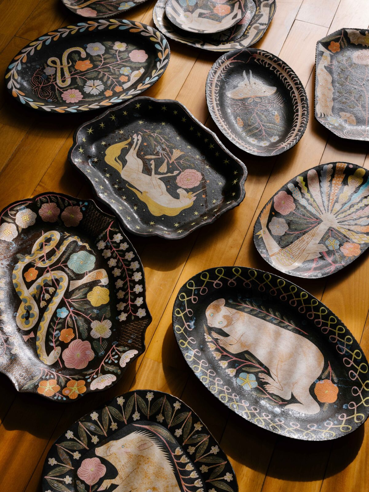 鹿児島睦 makoto kagoshima 鳥 プレート 皿 大皿 器 陶器